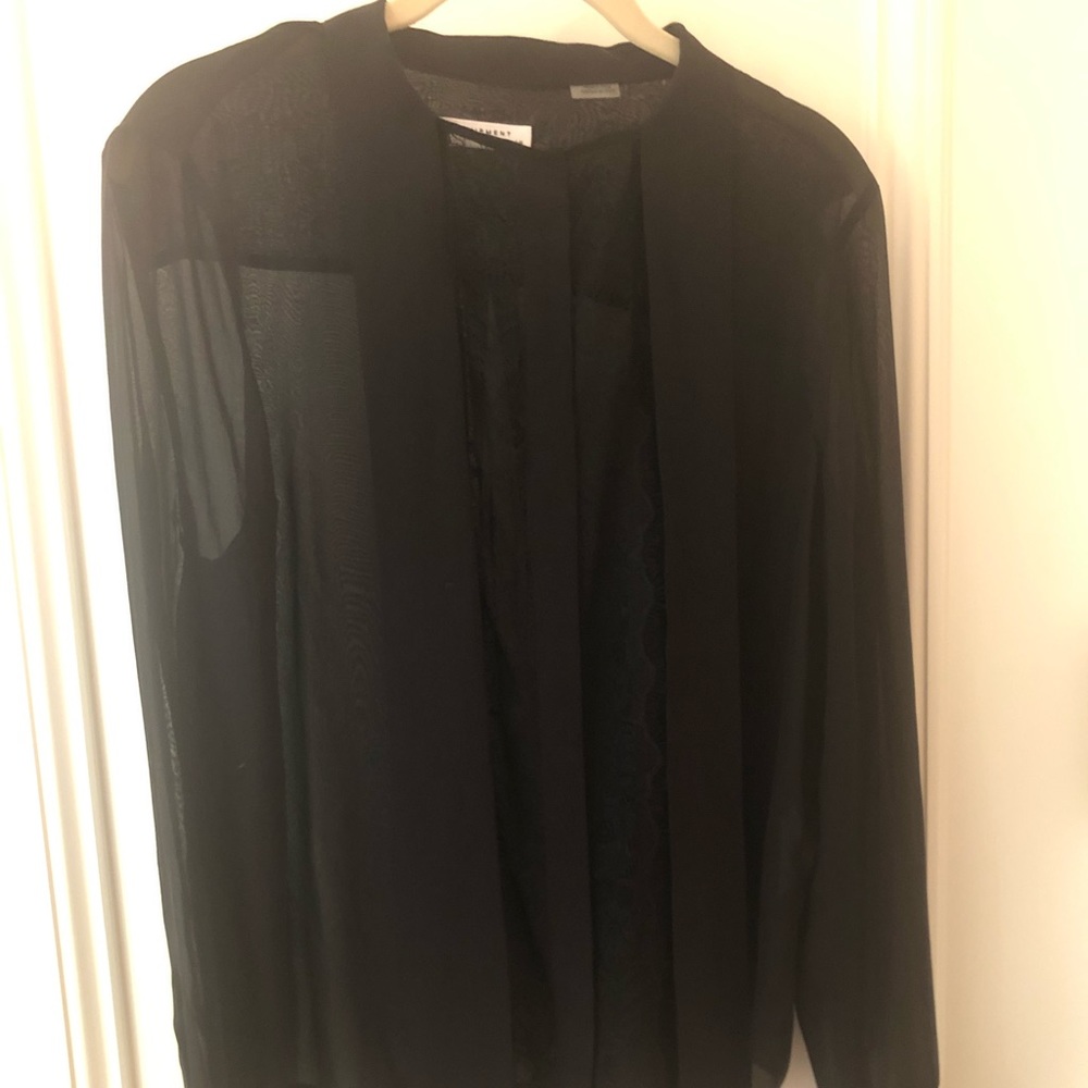 Equipment femme black long sleeve